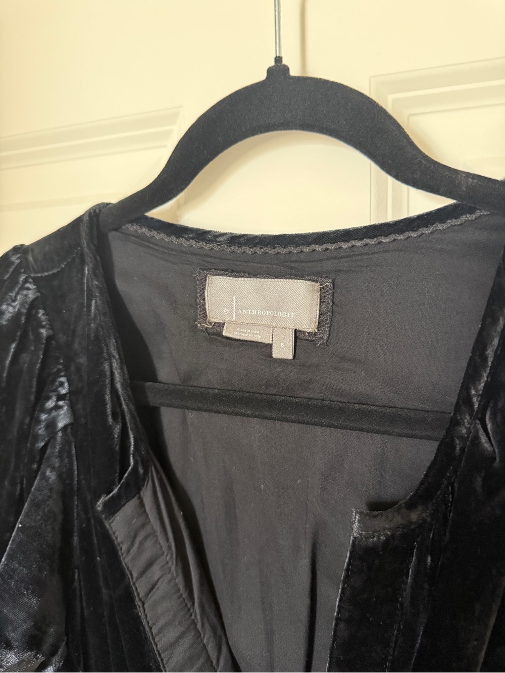 NWOT Anthropologie Somerset Velvet Maxi Dress Black Size S! - Picture 6 of 7